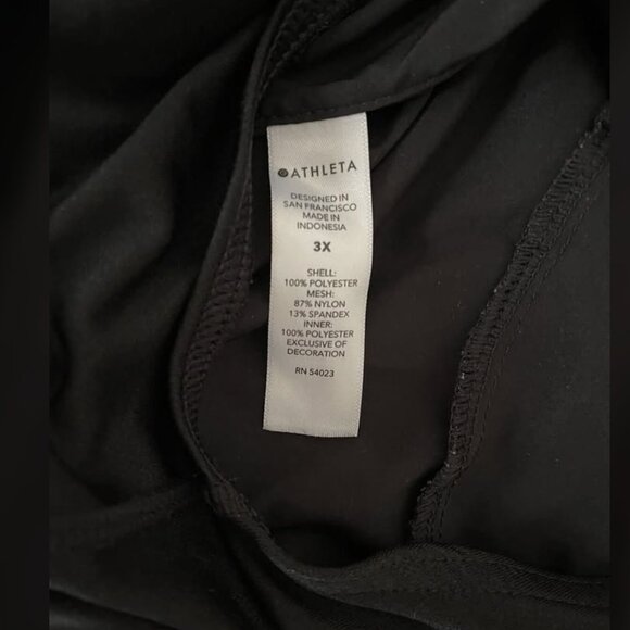 Athleta NEW Mesh Racer Run Short in Black 4" Inseam Women's Plus size 3x - Picture 9 of 9